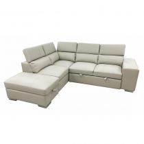 POSITANO II, Canapé d\'angle convertible gigogne, Revêtement Simili renforcé (leather gel)