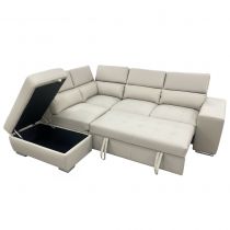 POSITANO II, Canapé d\'angle convertible gigogne, Revêtement Simili renforcé (leather gel)