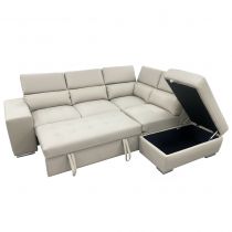 POSITANO II, Canapé d\'angle convertible gigogne, Revêtement Simili renforcé (leather gel)