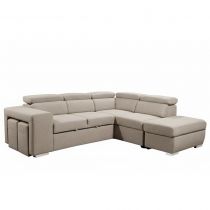 POSITANO II, Canapé d\'angle droite, convertible gigogne, Revêtement Tissu