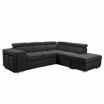 POSITANO II, Canapé d\'angle droite, convertible gigogne, Revêtement Tissu