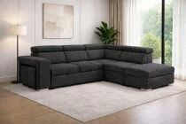 POSITANO II, Canap&eacute; d\'angle droite, convertible gigogne, Rev&ecirc;tement Tissu