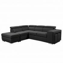 POSITANO II, Canapé d\'angle gauche, convertible gigogne, Revêtement Tissu