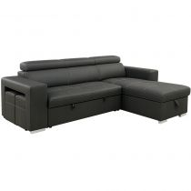 POSTO convertible gigogne 2 places reversible angle gauche, Revêtement Lin