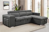 POSTO convertible gigogne 2 places reversible angle gauche, Revêtement Lin