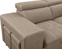 POSTO convertible gigogne 2 places reversible angle gauche, Revêtement Lin