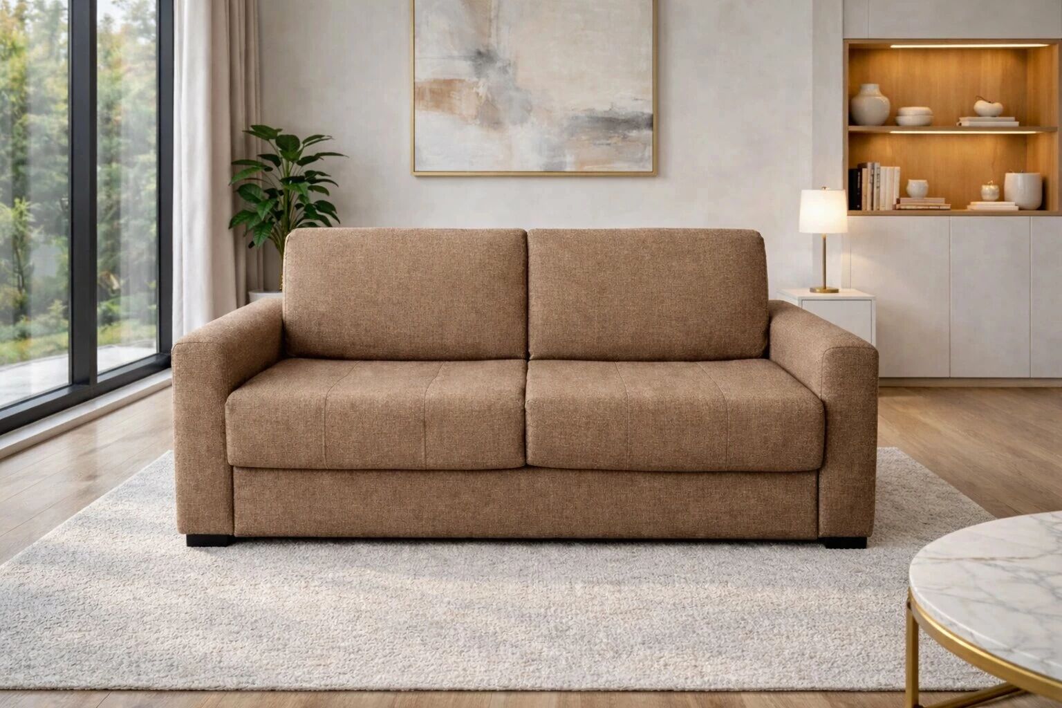 PRIMO22 Canap&eacute; convertible Rapido, Rev&ecirc;tement Tissu Artemis ou Luna, Couchage 120, 140 ou 160cm