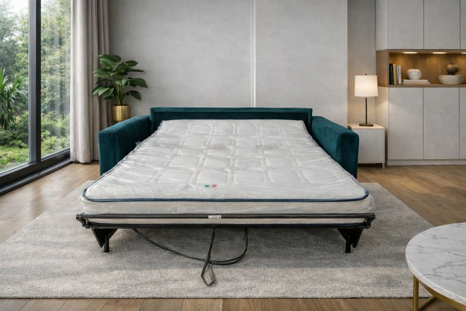 PRIMO22 Canap&eacute; convertible Rapido, Rev&ecirc;tement Velours Tiffany, Couchage 120, 140 ou 160cm