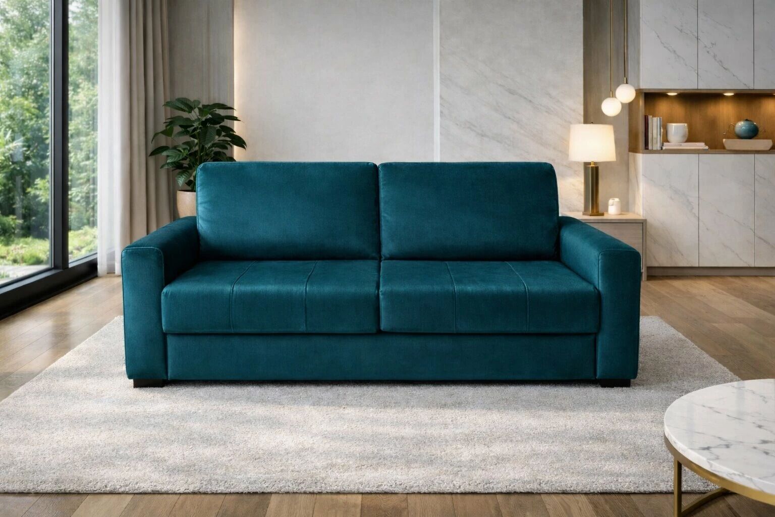 PRIMO22 Canap&eacute; convertible Rapido, Rev&ecirc;tement Velours Tiffany, Couchage 120, 140 ou 160cm