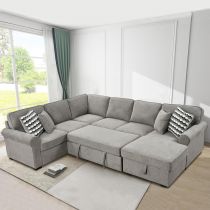 RENO(7080) 2p GAUCHE(232cm)+2p lit(297cm)+MéridienneDROIT(160cm)