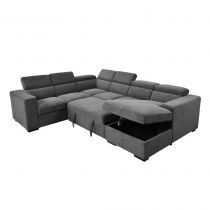 ROOM-U(7018DJ)meridien DROIT sofabed GRIS CLAIR(Belfast41)(312*249cm)