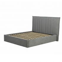 SATURNO, Lit coffre existe en plusieurs dimensions en velours, avec option matelas Aloe Vera 18cm