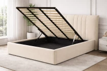 SATURNO, Lit coffre existe en plusieurs dimensions en velours