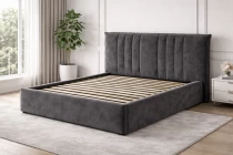 SATURNO, Lit coffre existe en plusieurs dimensions en velours