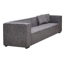 SEOUL, Canapé 2 places en \'simili\' gris