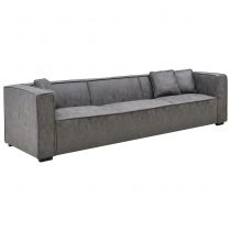 SEOUL, Canapé 3 places en \'simili\' gris