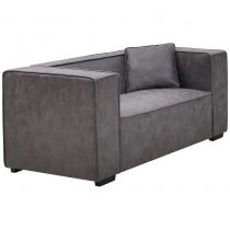 SEOUL, Fauteuil en \'simili\' gris
