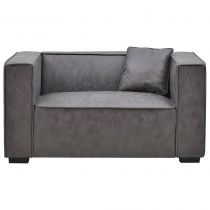 SEOUL, Fauteuil en \'simili\' gris