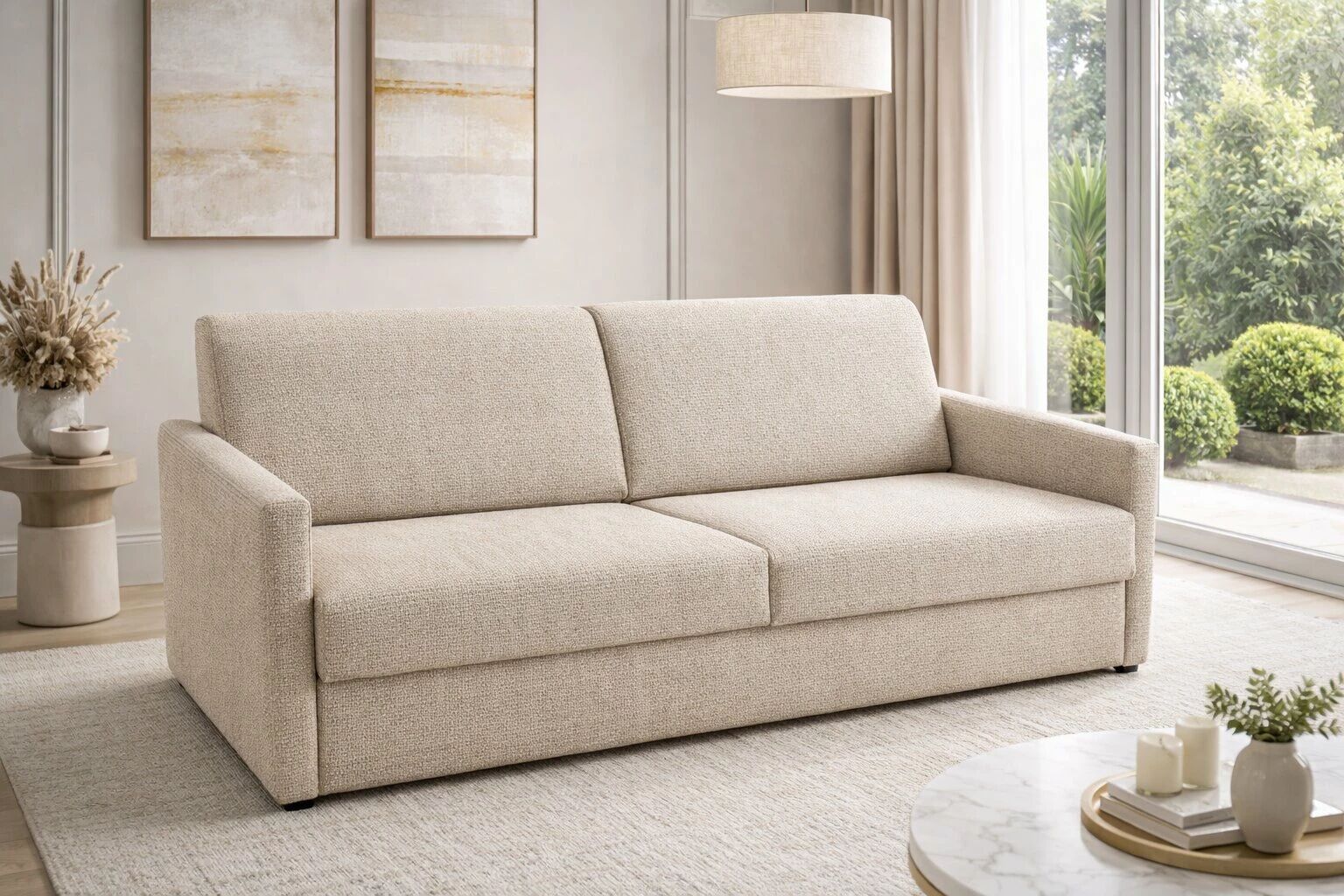 SIMPLY, Canap� convertible Rapido, Couchage quotidien 140cm en tissu Artemis