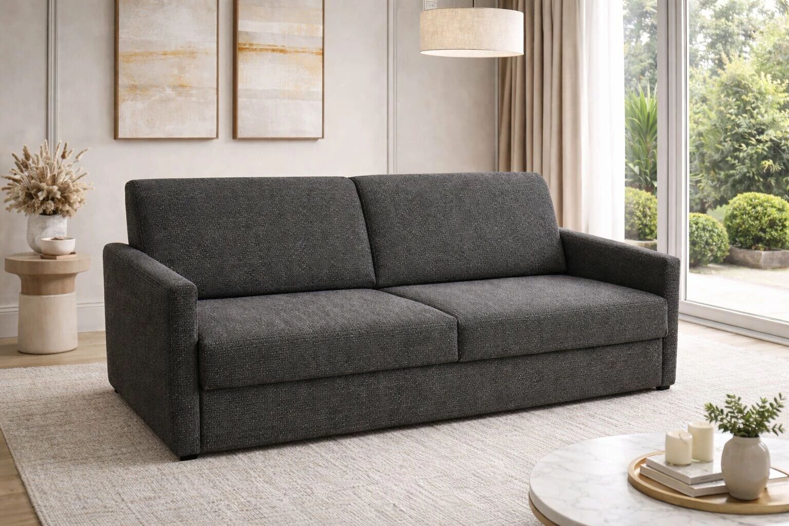SIMPLY, Canap&eacute; convertible Rapido, Couchage quotidien 140cm en tissu Artemis