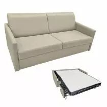 SIMPLY, Canap&eacute; convertible Rapido, Couchage quotidien 140cm en tissu Creme
