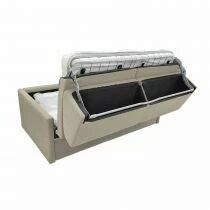 SIMPLY, Canap&eacute; convertible Rapido, Couchage quotidien 140cm en tissu Creme