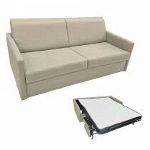 SIMPLY, Canap&eacute; convertible Rapido, Couchage quotidien 140cm en tissu Creme