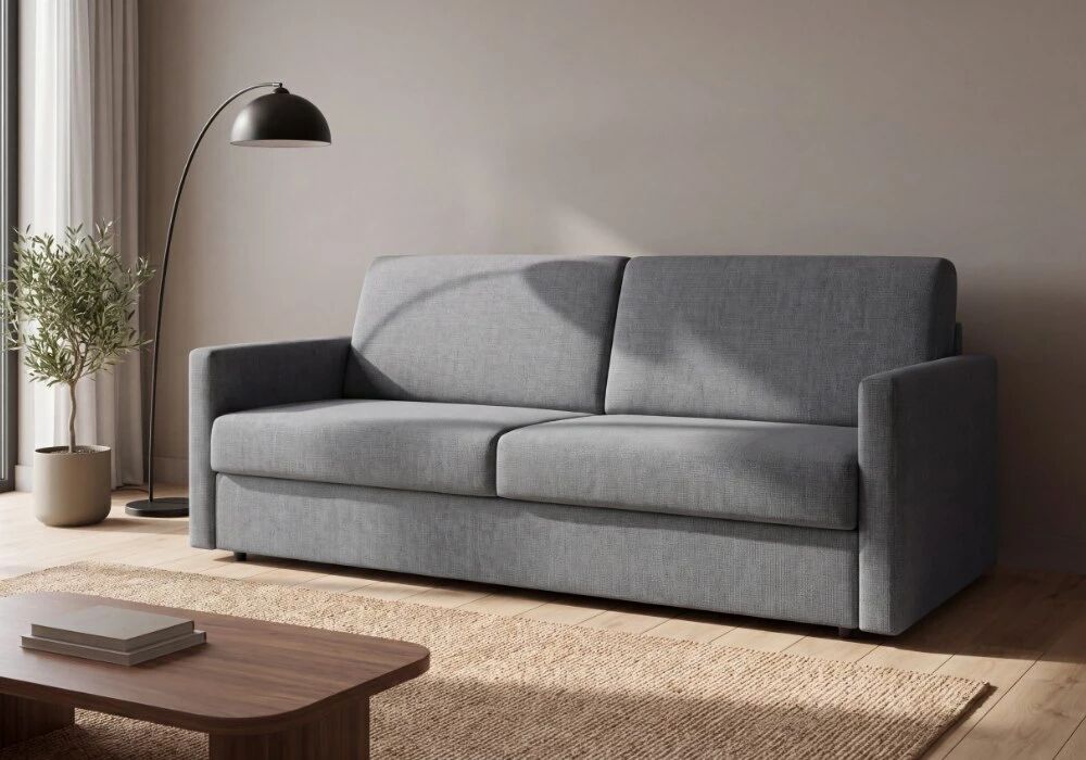 SIMPLY, Canap&eacute; convertible Rapido, Couchage quotidien 140cm en tissu Gallardo