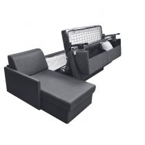 SIMPLY, Canapé d\'angle convertible Rapido, Couchage quotidien 140cm en tissu