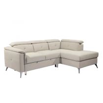 SKANDI, canapé d\'angle gauche, convertible gigogne