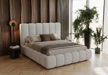 SNOW, Lit coffre en tissu boucl&eacute;