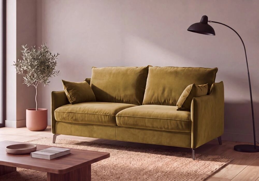 STRIKE, Convertible Rapido 140 cm &agrave; usage quotidien en velours Tiffany
