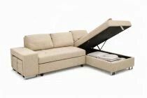 TIME, Canap&eacute; d\'angle NON REVERSIBLE  convertible Gigogne, avec 2 Poufs