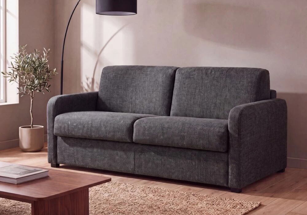 TOM, Convertible Rapido pour usage quotidien, couchage 140 cm en tissu Artemis