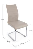 VANILLA (X-1605) Chaise couleur SIMILI PU BEIGE 