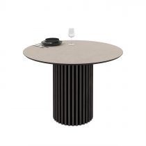 VENUS Table RONDE 120cm fixe (Retro Stone)