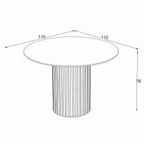 VENUS Table RONDE 120cm fixe (Retro Stone)