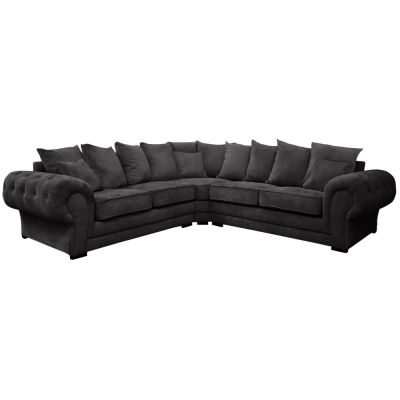 VERONA, Canap� 2R2, En tissu Velours Tiffany, Coussins unis