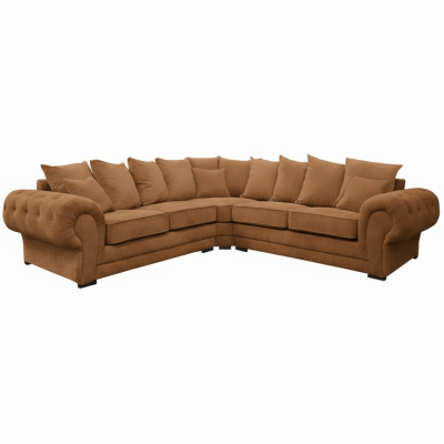 VERONA, Canap� 2R2, En tissu Velours Tiffany, Coussins unis