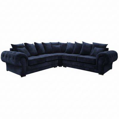 VERONA, Canap� 2R2, En tissu Velours Tiffany, Coussins unis