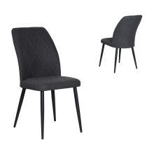 VIKA- Chaise de repas- Tissu KETEN (L48*P58*H90cm)