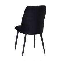 VIKA- Chaise de repas- velours ANKA (L48*P58*H90cm)