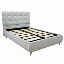 WAVE, Lit coffre en tissu bouclé, sans matelas