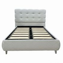 WAVE, Lit coffre en tissu bouclé avec Matelas