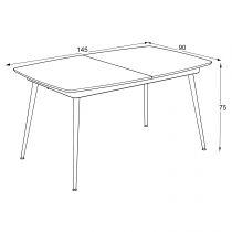 YENSE Table 125*80cm extensible 165*80cm
