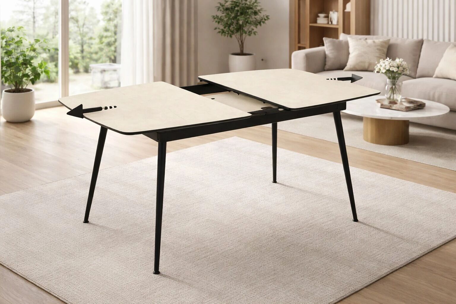 YENSE Table 125*80cm extensible 165*80cm