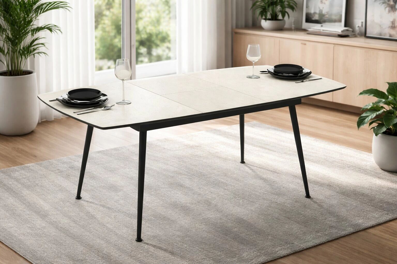 YENSE Table 125*80cm extensible 165*80cm