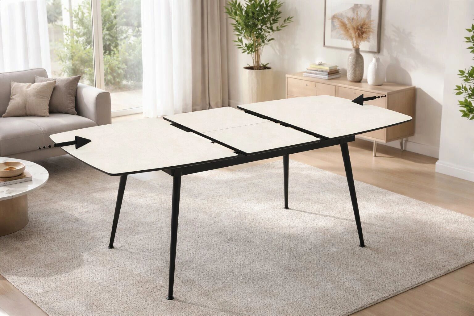YENSE Table 125*80cm extensible 165*80cm