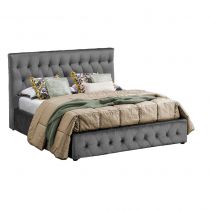 ZINUS, Lit coffre existe en plusieurs dimensions en velours, avec option matelas Aloe Vera 18cm