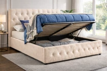 ZINUS, Lit coffre existe en plusieurs dimensions et rev&ecirc;tements